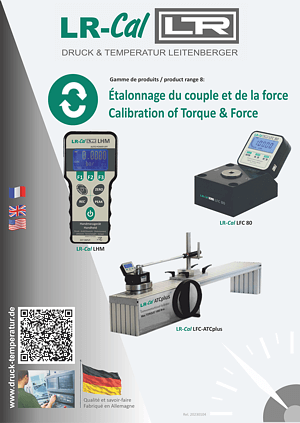 Brochure Ètalonnage du couple et de la force
