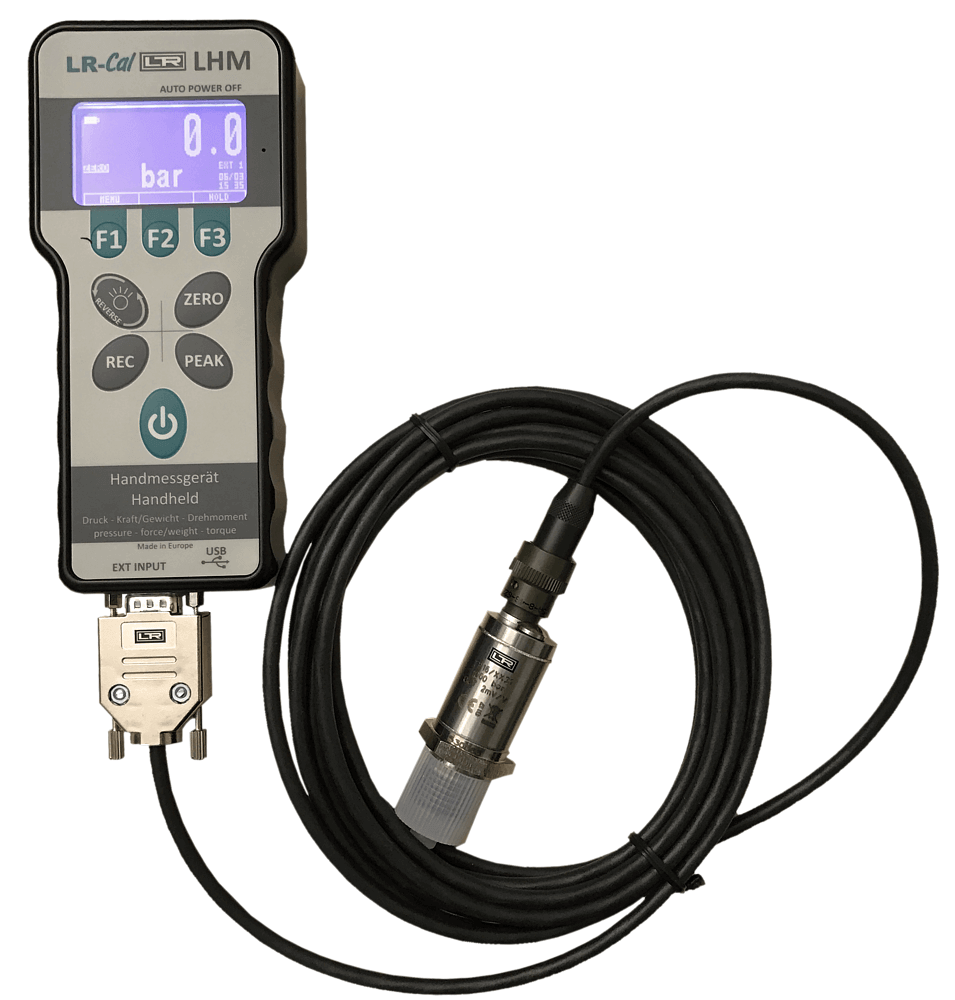 LR-Cal LHM handheld with external pressure sensor LHM-TP16