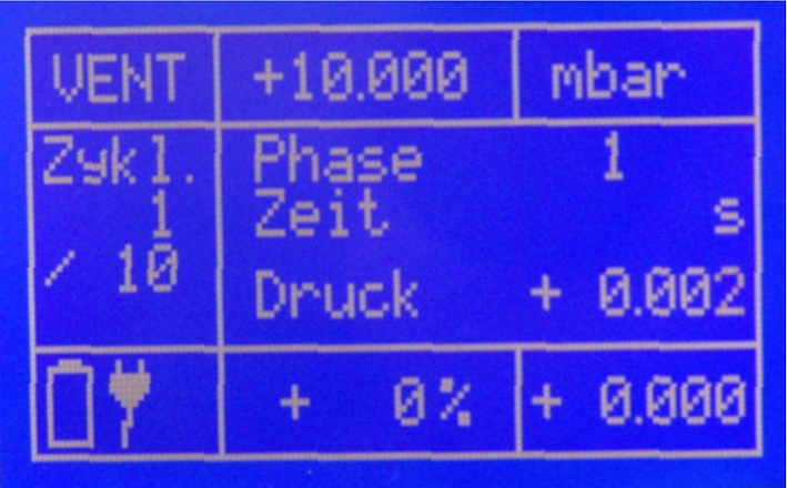 LR-Cal LCC 100 Bildschirm AUTO