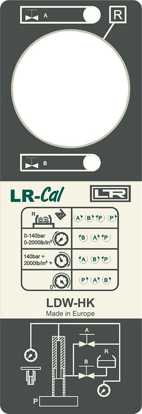 Bedienschema Kolbenmanometer LR-Cal LDW-HK