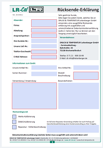 Return form