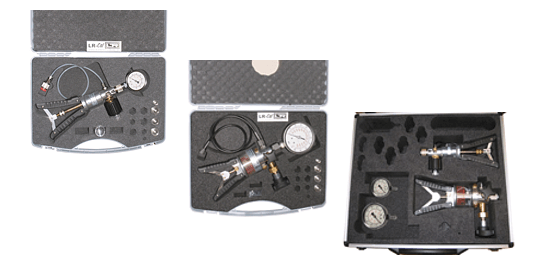LR-Cal LPP-KIT pressure calibration case with LR-Cal LPP-MANO as reference device