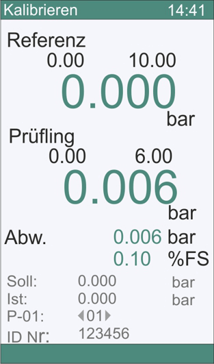 LR-Cal LPC 300 arbeiten im Betriebsmodus KALIBRIEREN