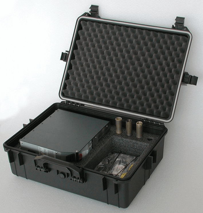 LR-Cal PYROS-BB in carrying case