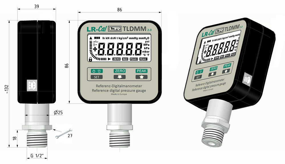 LR-Cal TLDMM-2.0 Abmessungen