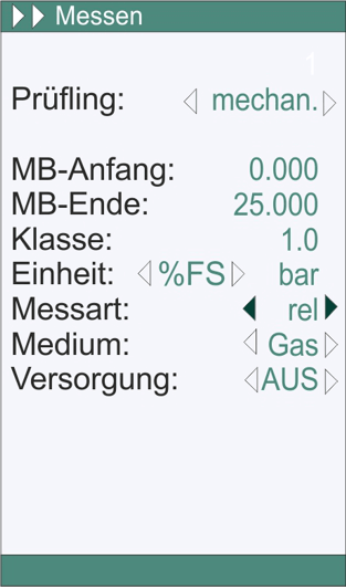 LR-Cal LPC 300 mode MEASURE settings (screenshot)