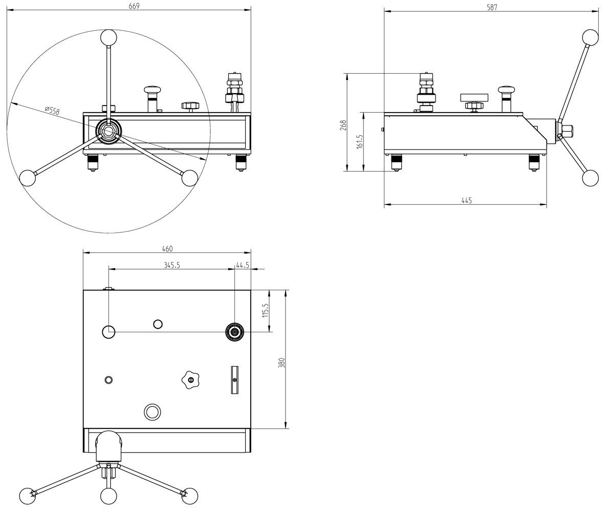 LR-Cal CPB5000-HP Dimensions