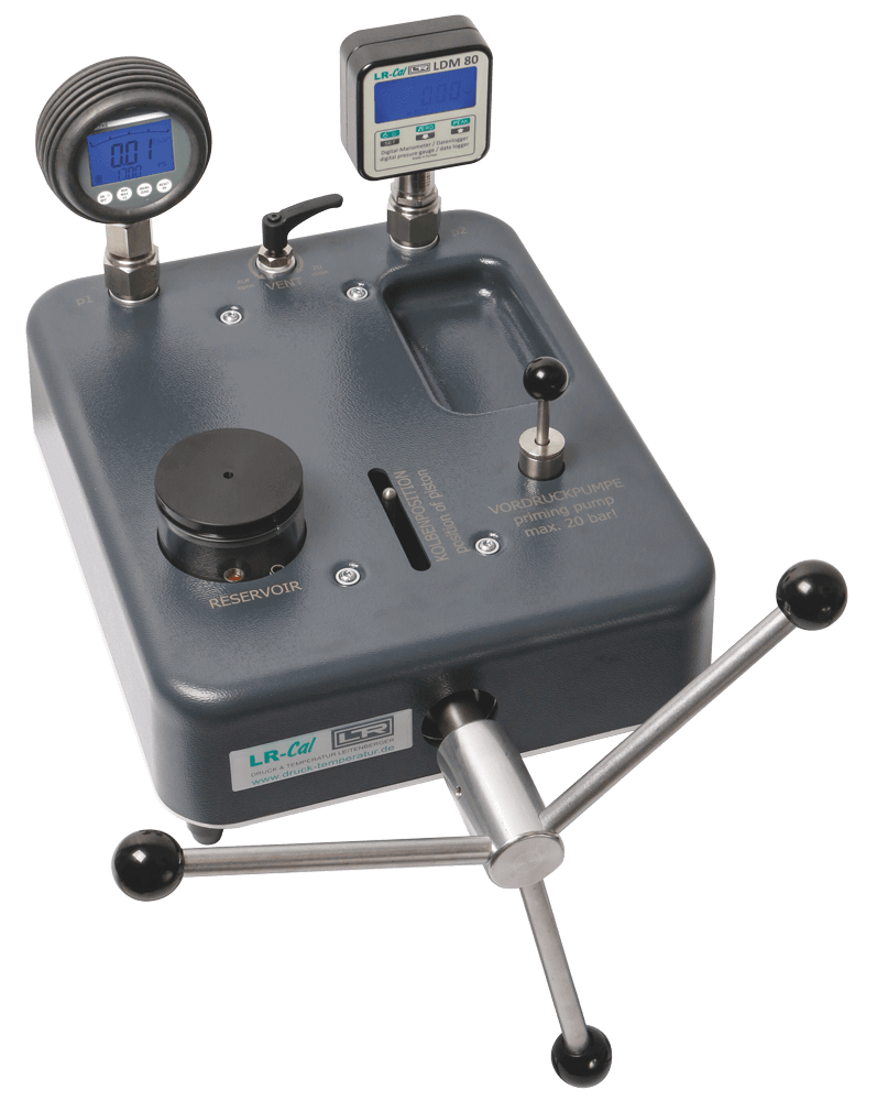 LR-Cal LDM 80 avec LR-Cal LSP 1000-H Pompe d'essai de comparaison de pression